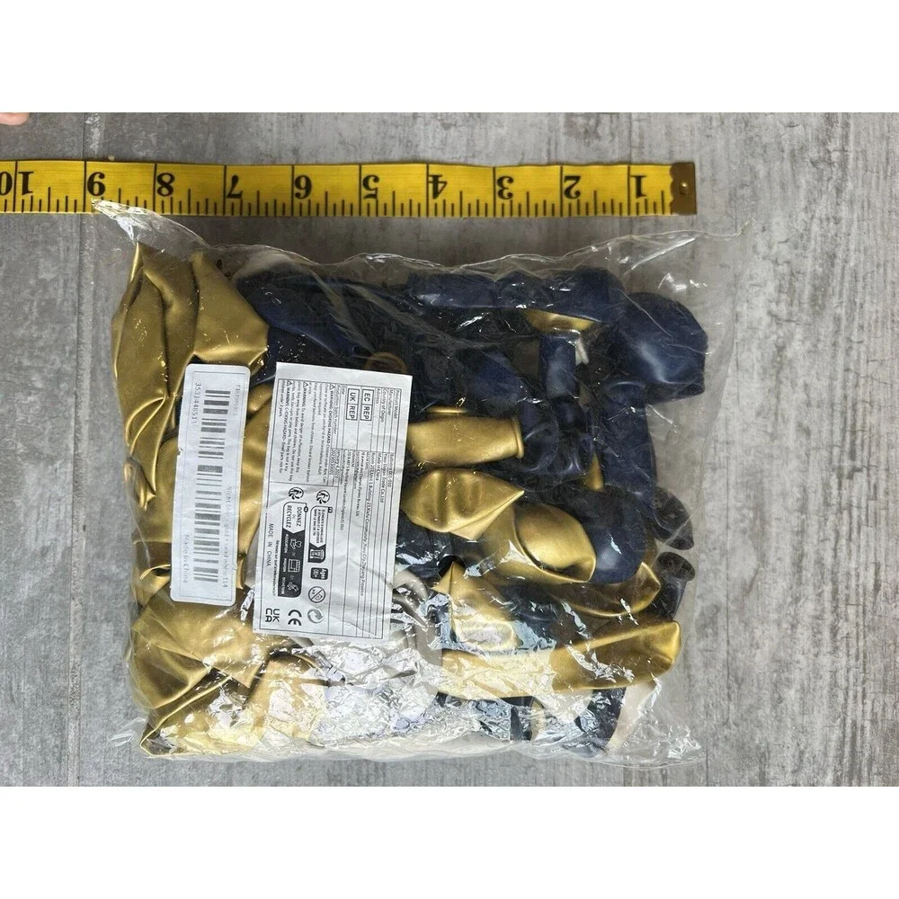 114 Pcs Balloon Kit Set Arch Garland Backdrop Navy, Gold, Sand & Confetti Party